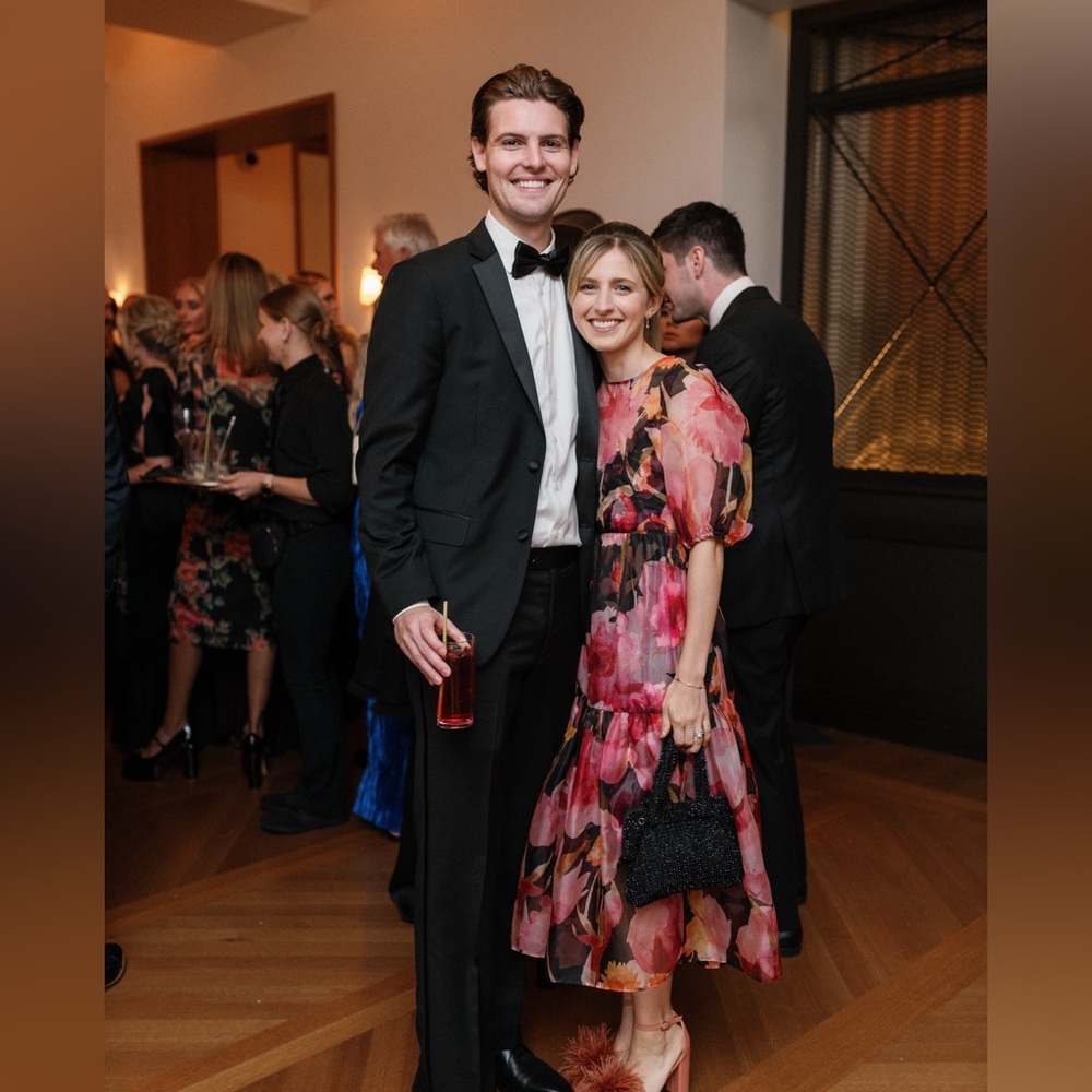 Anthropologie floral cocktail dress